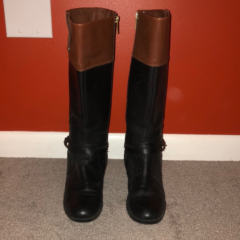 Bandolino black and brown leather boots size 7